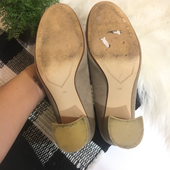 Dune London abelle block suede camel heeled pump - Picture 4 of 5